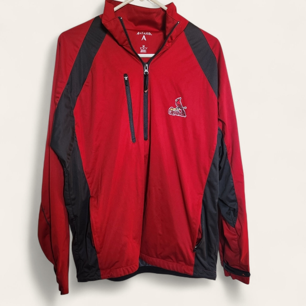 Antigua Windbreaker Cardinals Red and Black Men's Jacket Size Medium